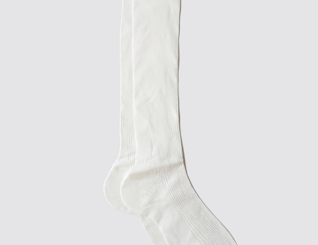 One Ribbed Knee Laminated Socks