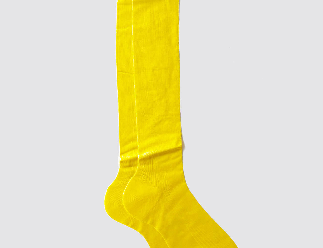 One Ribbed Knee Laminated Socks