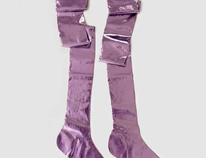 Over the knee laminated Socks