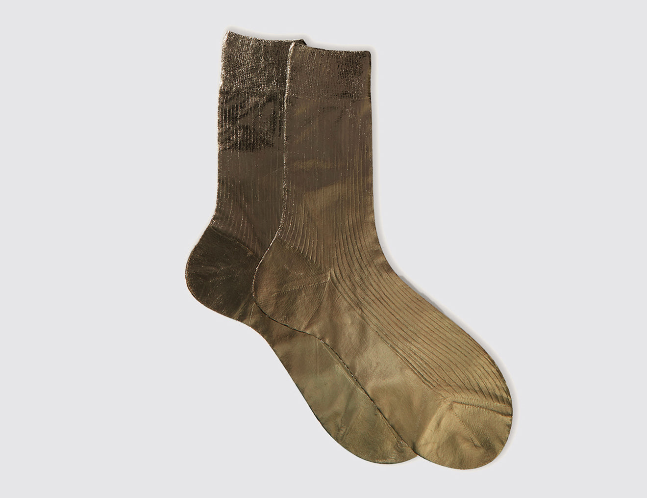 One Ribbed Laminated Socks