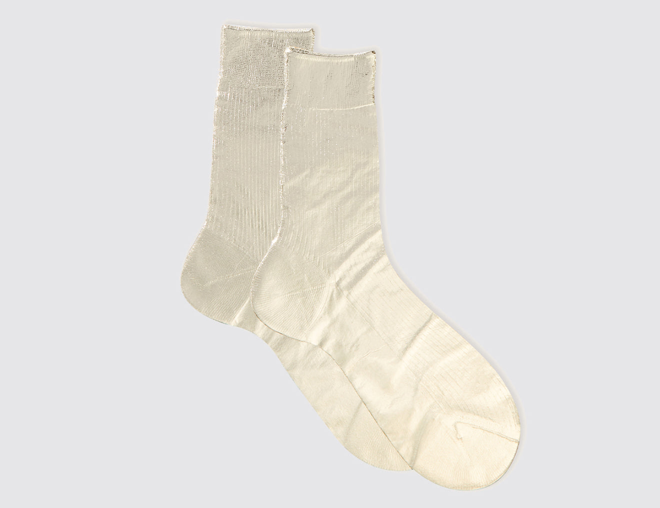 One Ribbed Laminated Socks